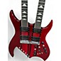 Used B.C. Rich Bich Legacy Double Neck Trans Red Solid Body Electric Guitar