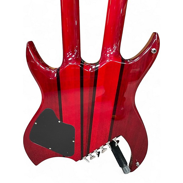 Used B.C. Rich Bich Legacy Double Neck Trans Red Solid Body Electric Guitar
