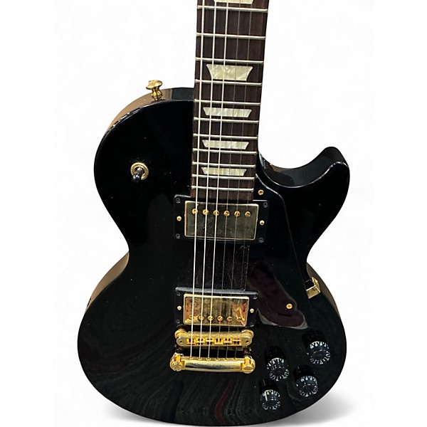 Used Gibson Les Paul Studio Black and Gold Solid Body Electric Guitar