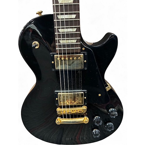 Used Gibson Les Paul Studio Black and Gold Solid Body Electric Guitar