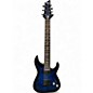 Used Schecter Guitar Research Omen Elite-7 Blue Burst Solid Body Electric Guitar thumbnail