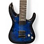 Used Schecter Guitar Research Omen Elite-7 Blue Burst Solid Body Electric Guitar