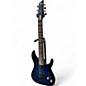 Used Schecter Guitar Research Omen Elite-7 Blue Burst Solid Body Electric Guitar