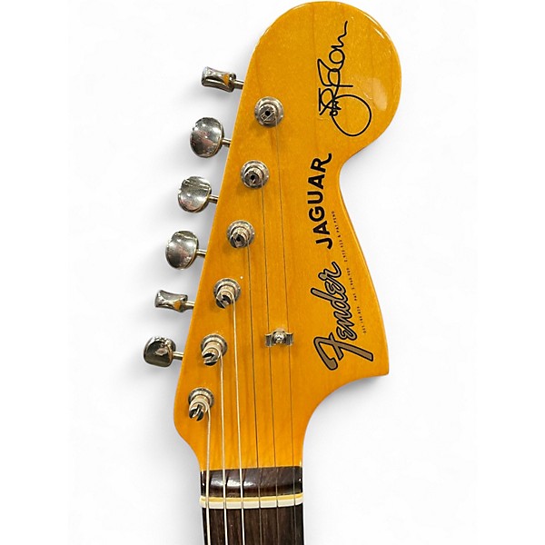 Used Fender Johnny Marr Signature Jaguar Yellow Solid Body Electric Guitar