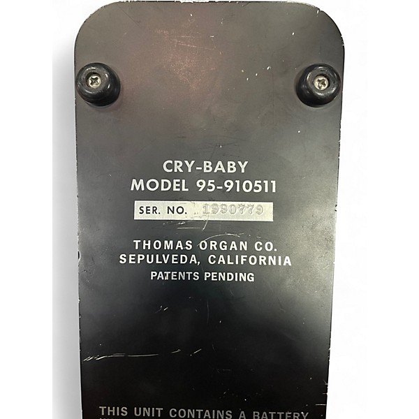 Vintage 1970s Thomas Organ Company CRY BABY 95-910511 Effect Pedal