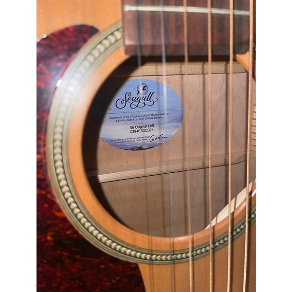 Used 2020s Seagull S6 Left Handed Natural Acoustic Guitar