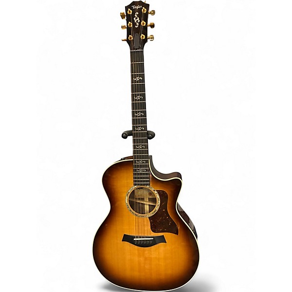Used Taylor Custom 414CE V-Class Sunburst Acoustic Electric Guitar