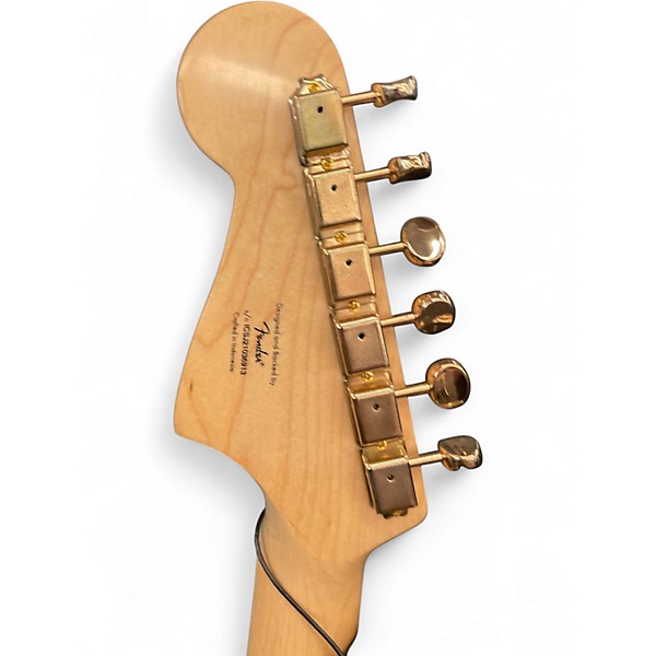 Used 2021 Squier 40th Anniversary Gold Edition Jazzmaster Lake Placid Blue Solid Body Electric Guitar