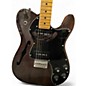 Used Fender Modern Player Telecaster Thinline Deluxe Trans Black Hollow Body Electric Guitar