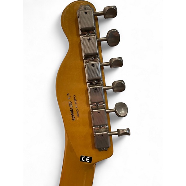 Used Fender Modern Player Telecaster Thinline Deluxe Trans Black Hollow Body Electric Guitar