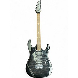 Used Ibanez GRX70QA Trans Black Solid Body Electric Guitar