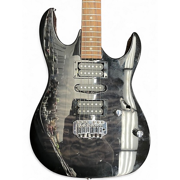 Used Ibanez GRX70QA Trans Black Solid Body Electric Guitar
