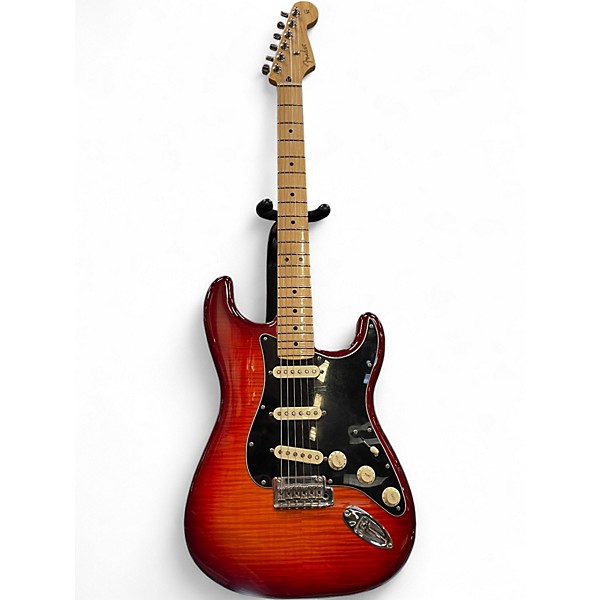 Used Fender Player Stratocaster HSS Plus Top Aged Cherry Burst Solid Body Electric Guitar
