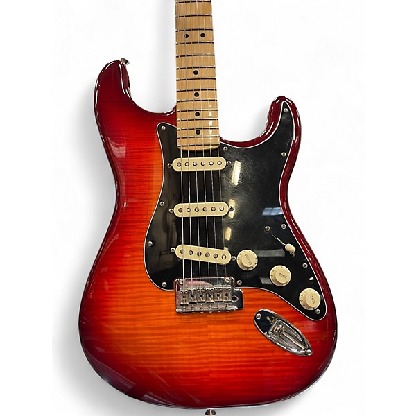 Used Fender Player Stratocaster HSS Plus Top Aged Cherry Burst Solid Body Electric Guitar