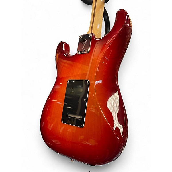 Used Fender Player Stratocaster HSS Plus Top Aged Cherry Burst Solid Body Electric Guitar