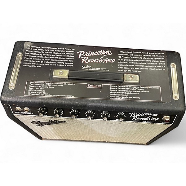 Used Fender 65 Princeton Reverb 1x10 15W Tube Guitar Combo Amp