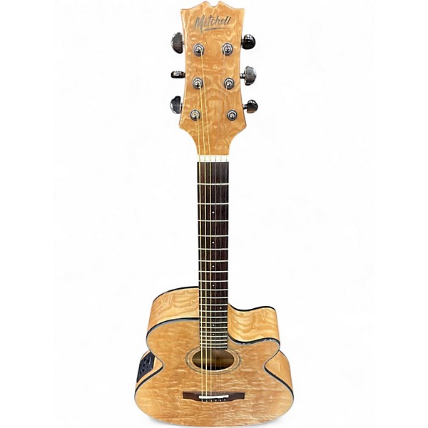 Used Mitchell MX430QAB Natural Acoustic Electric Guitar
