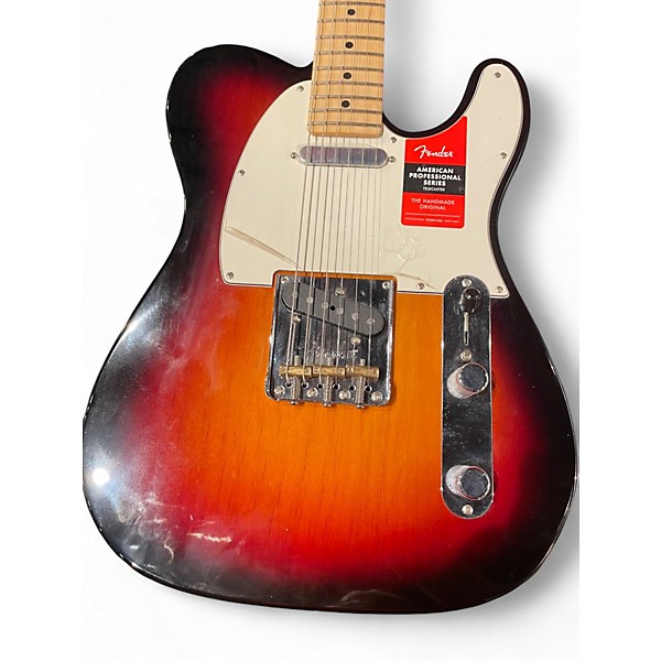 Used Fender American Professional Telecaster 2 Color Sunburst Solid Body Electric Guitar