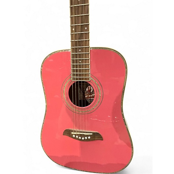 Used 2013 Oscar Schmidt OG1P Pink Acoustic Guitar