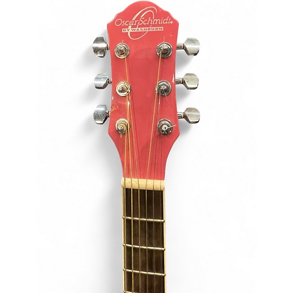 Used 2013 Oscar Schmidt OG1P Pink Acoustic Guitar