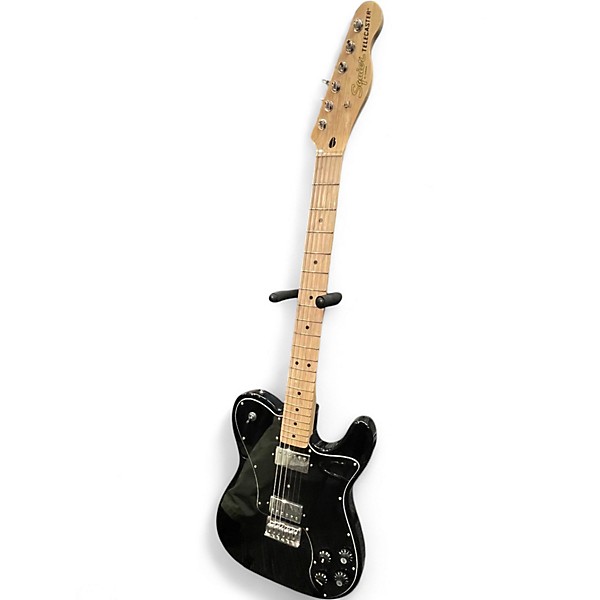 Used 2023 Squier Telecaster Custom Black Solid Body Electric Guitar