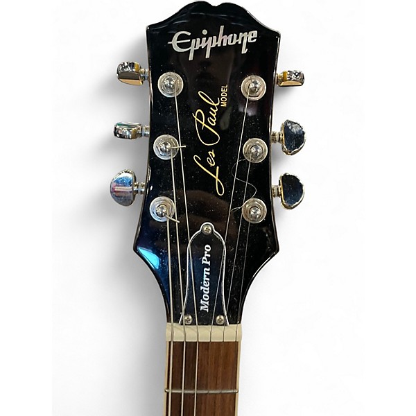 Used Epiphone LES PAUL MODERN PRO Metallic Gold Solid Body Electric Guitar
