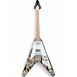 Used Epiphone JIMI HENDRIX LOVE DROPS FLYING V Ebony Solid Body Electric Guitar