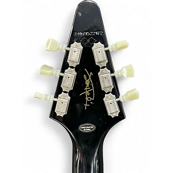 Used Epiphone JIMI HENDRIX LOVE DROPS FLYING V Ebony Solid Body Electric Guitar