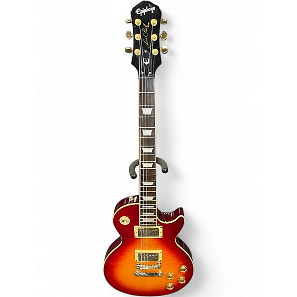Used Epiphone Les Paul Custom Limited Edition Cherry Sunburst Solid Body Electric Guitar