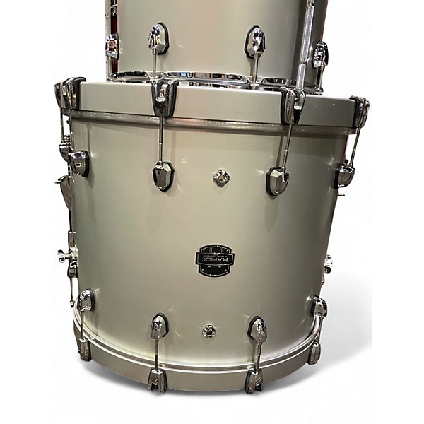 Used Mapex 4 Piece Saturn Evolution Birch Iridium Silver Drum Kit
