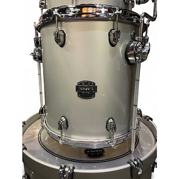 Used Mapex 4 Piece Saturn Evolution Birch Iridium Silver Drum Kit
