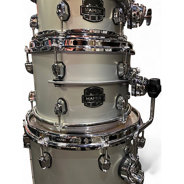 Used Mapex 4 Piece Saturn Evolution Birch Iridium Silver Drum Kit