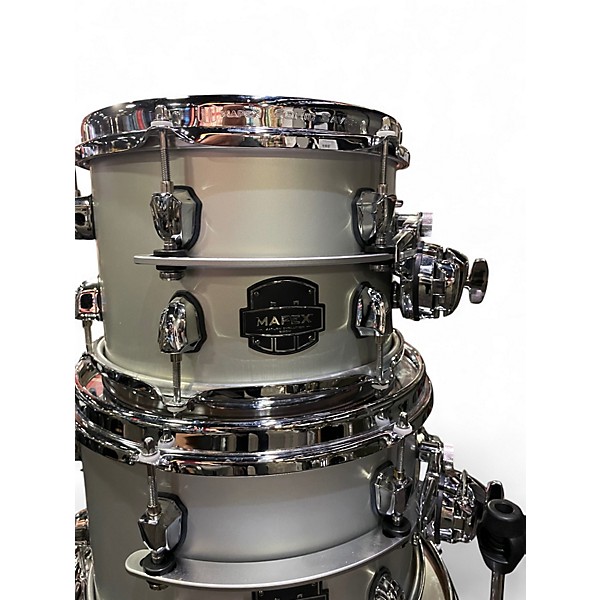 Used Mapex 4 Piece Saturn Evolution Birch Iridium Silver Drum Kit