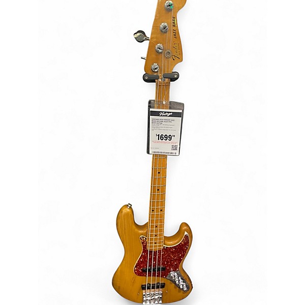 Vintage 1970s Fender Jazz Bass Natural Electric Bass Guitar
