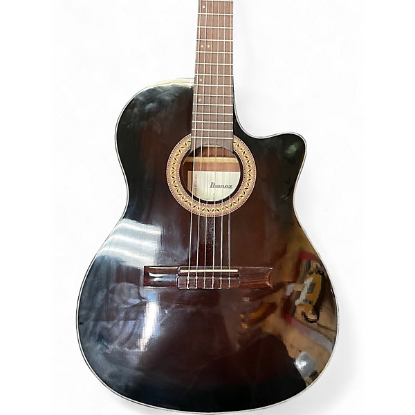 Used Ibanez GA35TCE Dark Violin Burst Classical Acoustic Electric Guitar