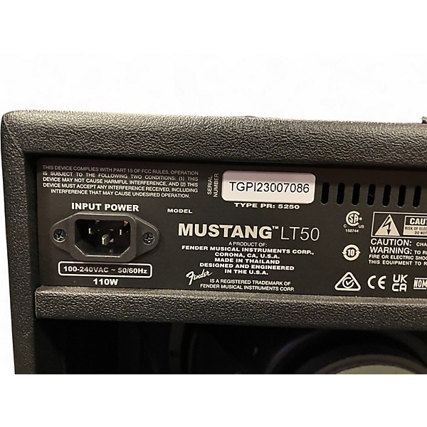 Used Fender Mustang LT50 50W 1x12 Guitar Combo Amp