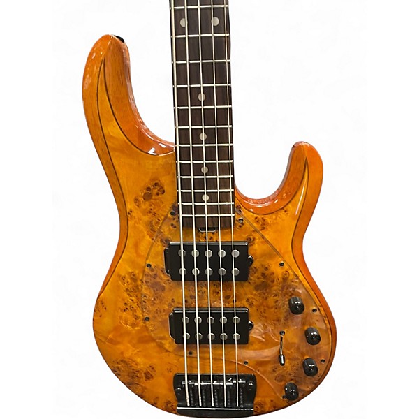 Used Sterling by Music Man Ray35 HH 5 String Burl Top Electric Bass Guitar