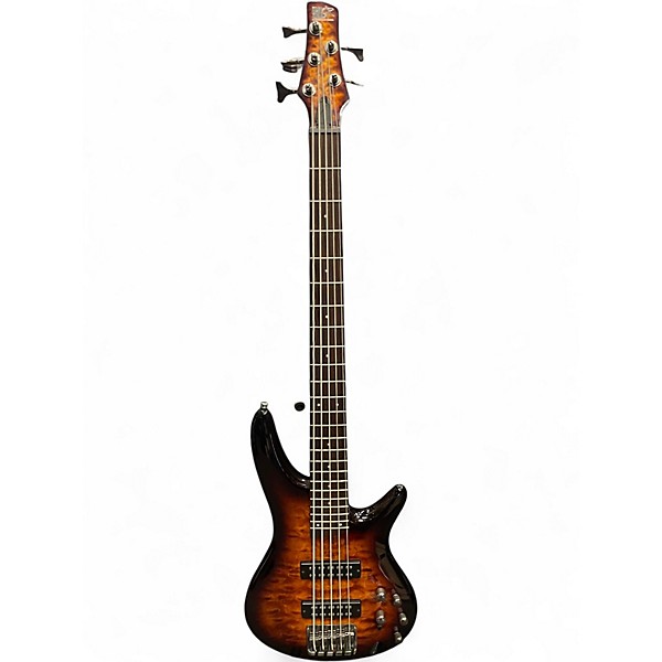 Used Ibanez SR405 5 String Trans Brown Electric Bass Guitar