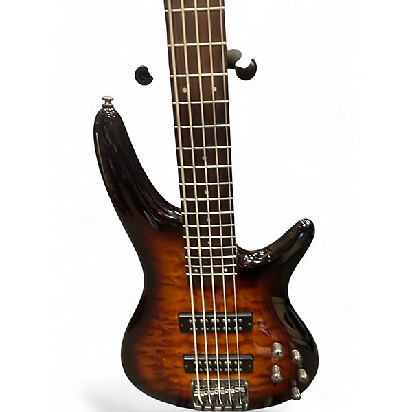 Used Ibanez SR405 5 String Trans Brown Electric Bass Guitar