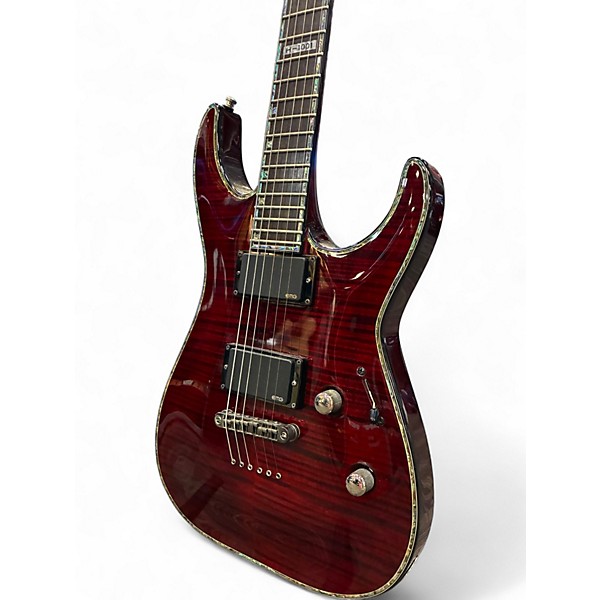 Used 2010 ESP H1001 Deluxe Trans Crimson Red Solid Body Electric Guitar