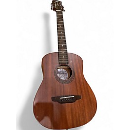Used Luna Safari Tattoo 3/4 Size Brown Acoustic Guitar