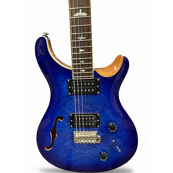Used PRS SE Custom 22 Semi-Hollowbody Blueburst Hollow Body Electric Guitar