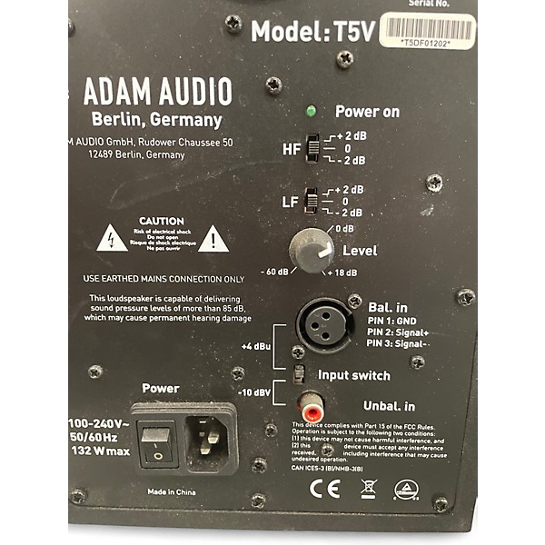 Used ADAM Audio T5V Powered Monitor