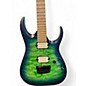 Used Ibanez RGAIX6MQM Surreal Blue Burst Solid Body Electric Guitar
