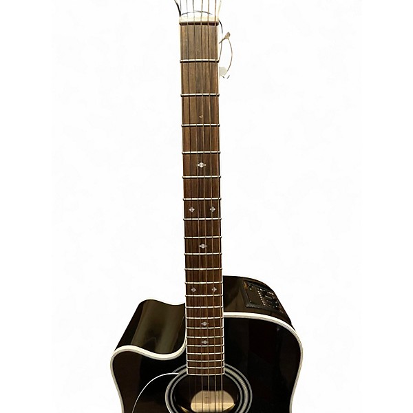 Used Takamine PRO EF341SC Left Handed Black Acoustic Electric Guitar