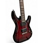 Used Schecter Guitar Research Demon 6 Crimson Red Burst Solid Body Electric Guitar