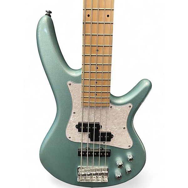 Used Ibanez SRMD205 Sea Foam Pearl Green Electric Bass Guitar