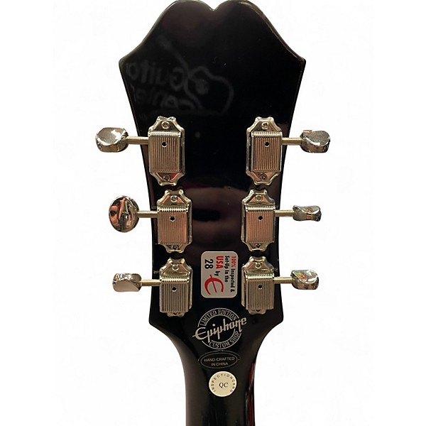 Used Epiphone Riviera Custom P93 Black Royale Black Hollow Body Electric Guitar