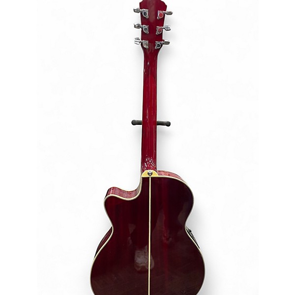 Used Ibanez AEG25E QUILTED RED Acoustic Electric Guitar