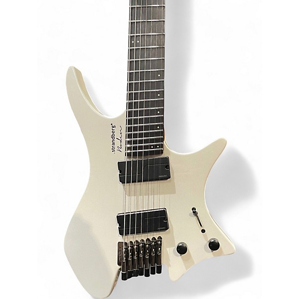 Used strandberg Boden Metal 7 Pearl White Solid Body Electric Guitar
